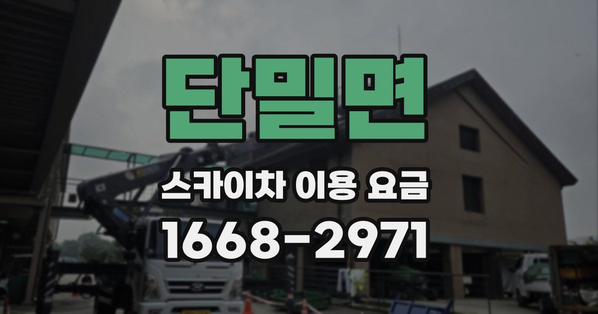 단밀면 스카이차 이용 요금