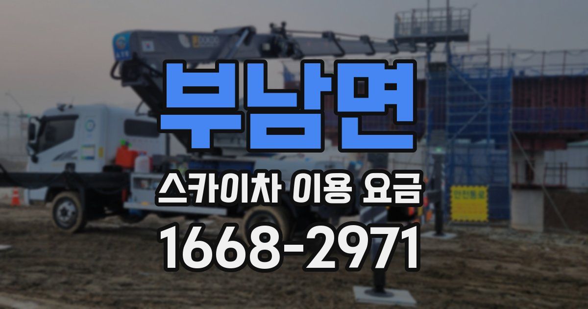부남면 스카이차 이용 요금
