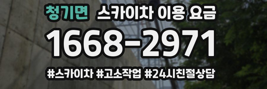 청기면 스카이차 이용 요금