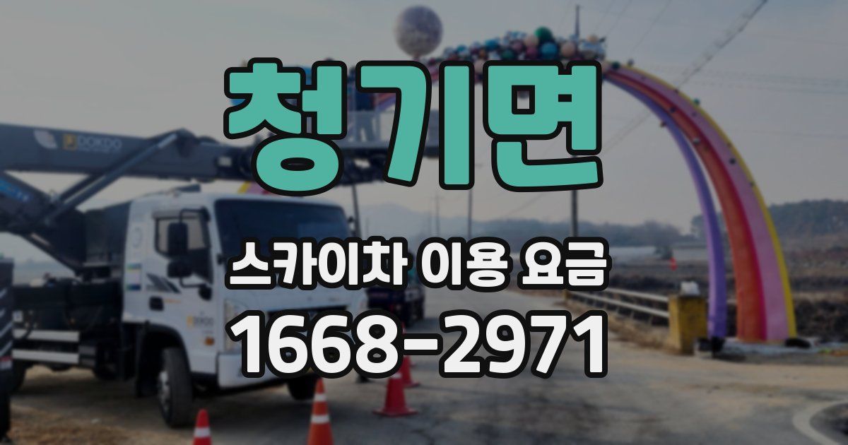 청기면 스카이차 이용 요금