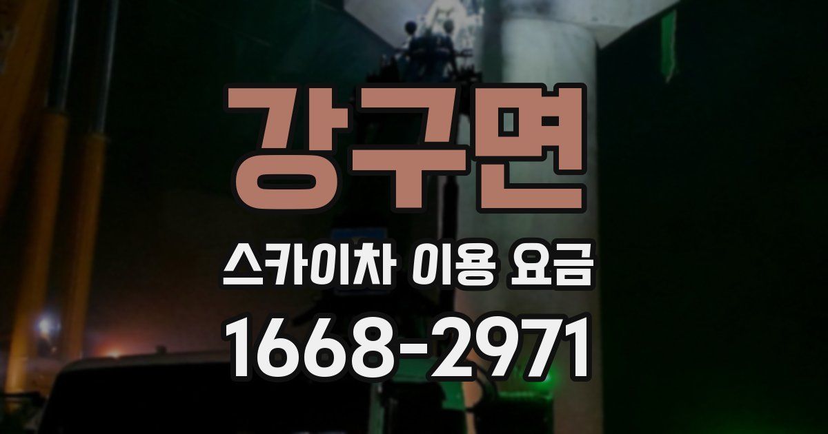 강구면 스카이차 이용 요금