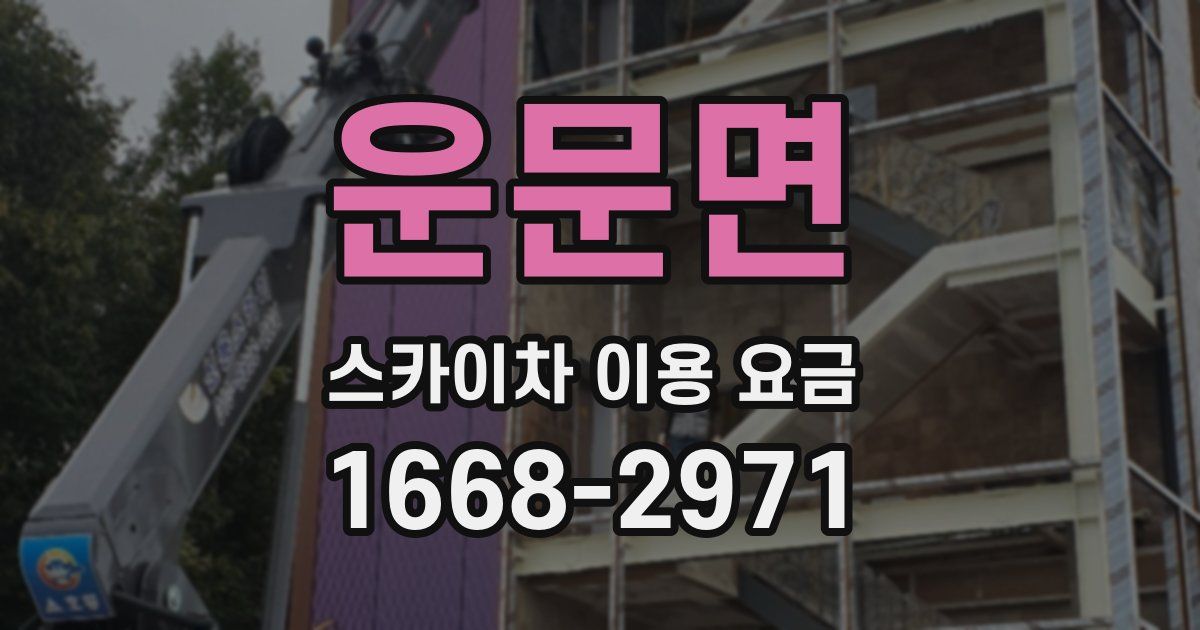 운문면 스카이차 이용 요금