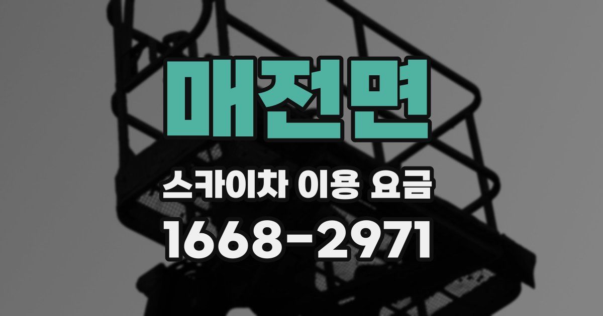 매전면 스카이차 이용 요금