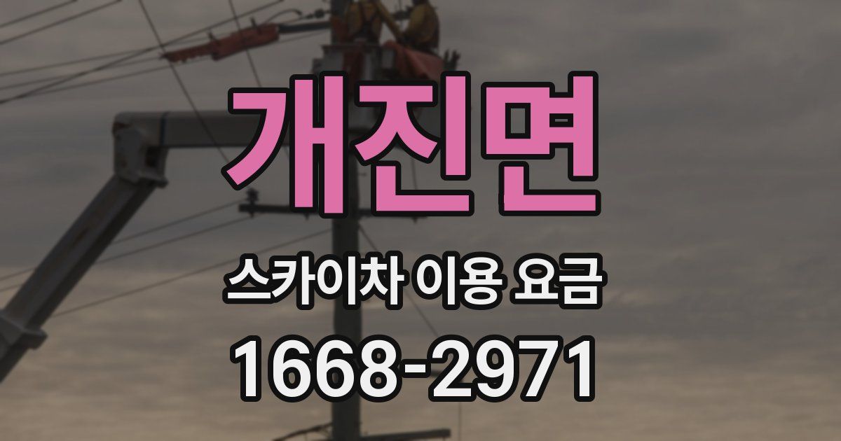 개진면 스카이차 이용 요금