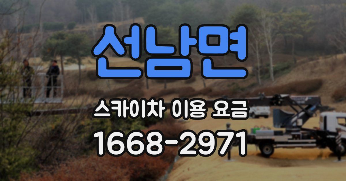 선남면 스카이차 이용 요금