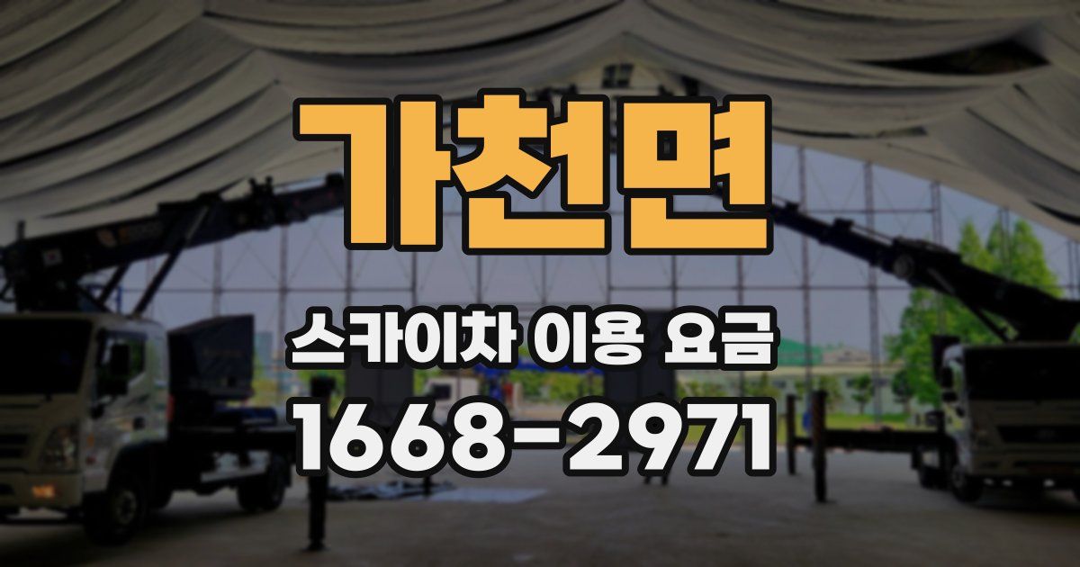 가천면 스카이차 이용 요금