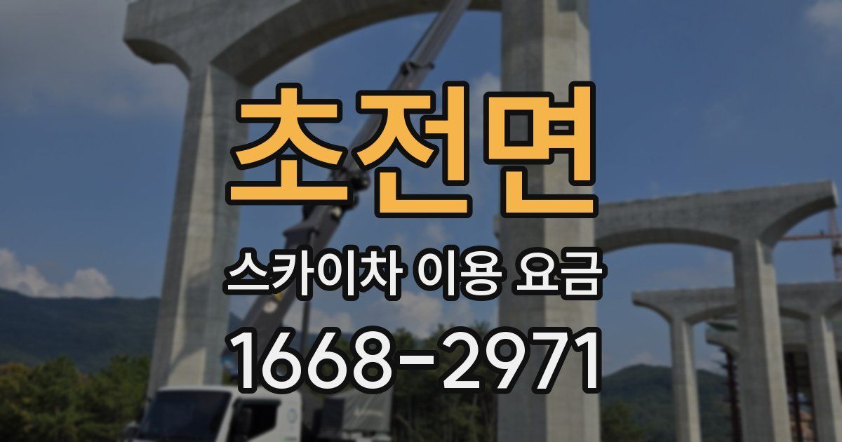 초전면 스카이차 이용 요금