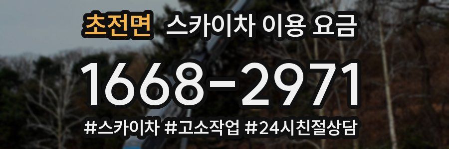 초전면 스카이차 이용 요금