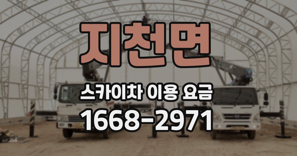 지천면 스카이차 이용 요금