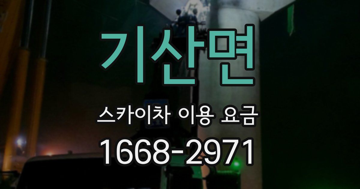 기산면 스카이차 이용 요금