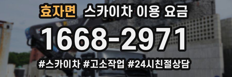효자면 스카이차 이용 요금
