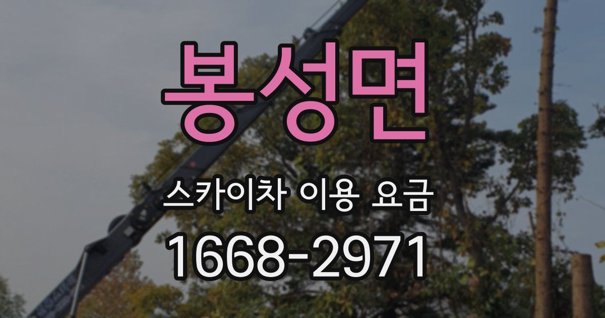 봉성면 스카이차 이용 요금