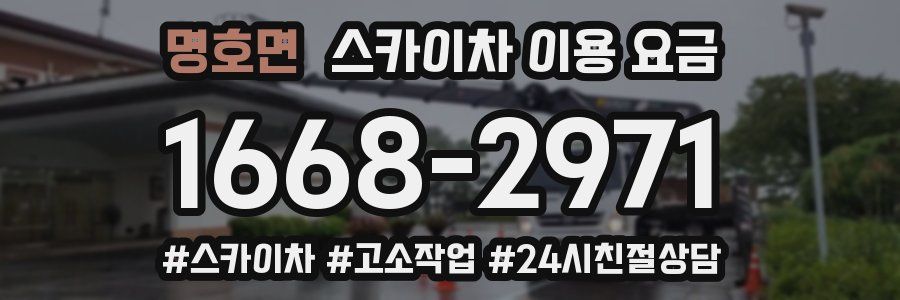 명호면 스카이차 이용 요금