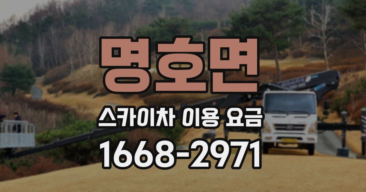 명호면 스카이차 이용 요금