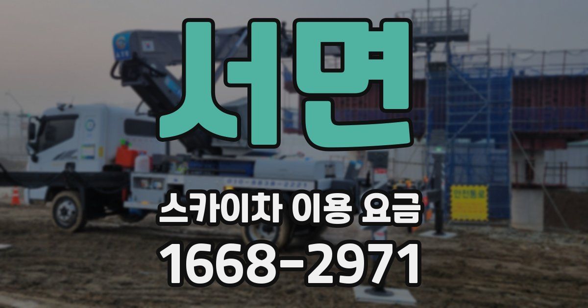 서면 스카이차 이용 요금