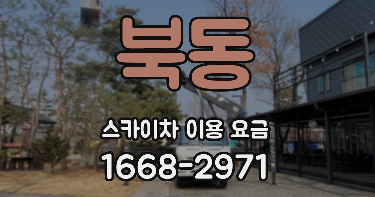북동 스카이차 이용 요금