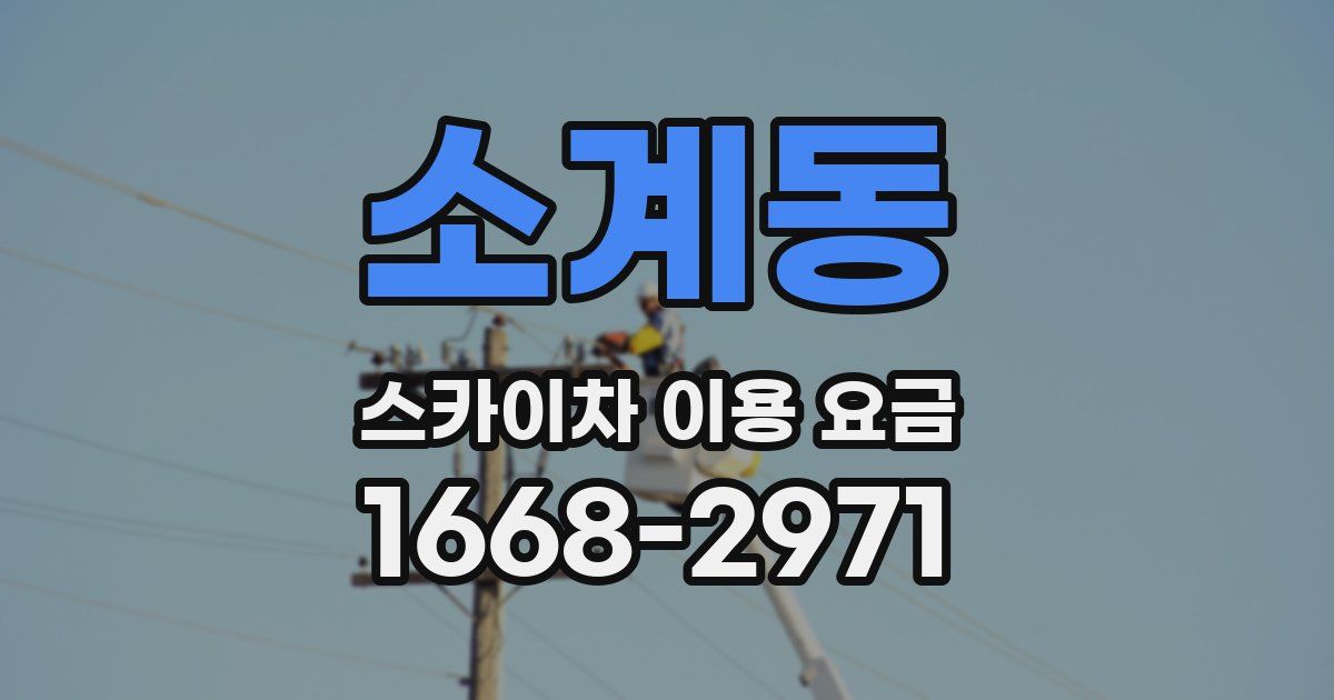 소계동 스카이차 이용 요금