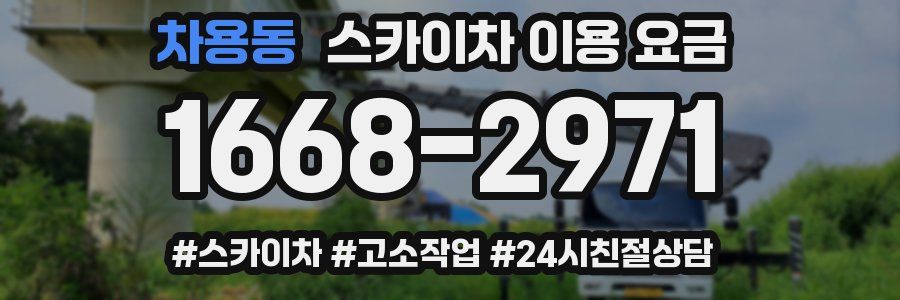 차용동 스카이차 이용 요금