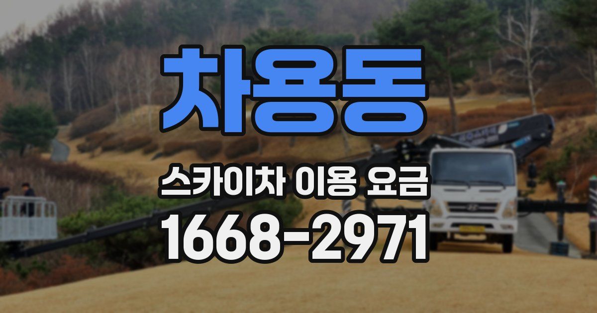 차용동 스카이차 이용 요금