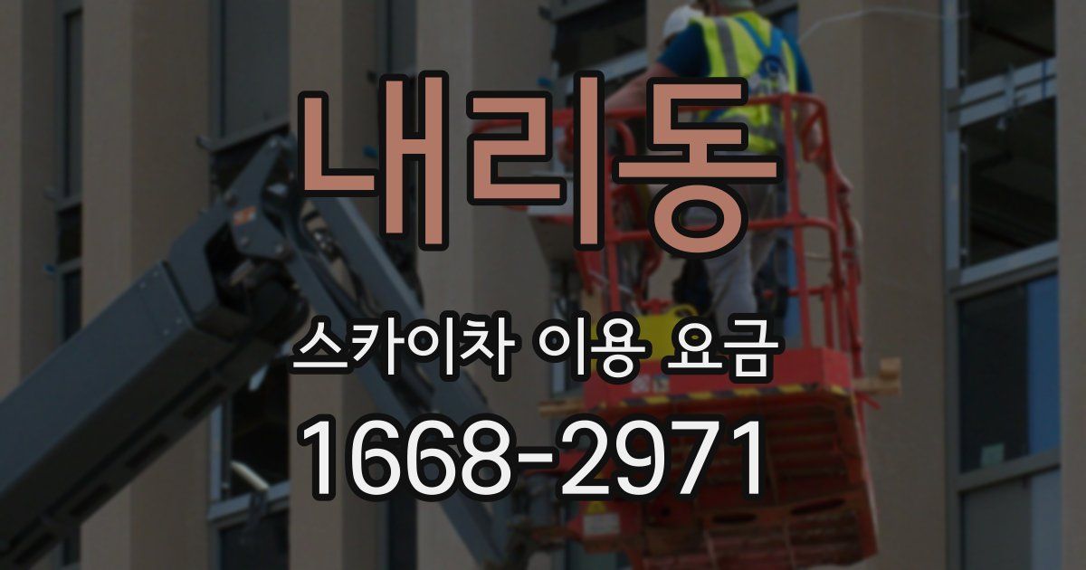 내리동 스카이차 이용 요금