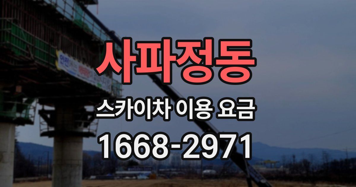 사파정동 스카이차 이용 요금