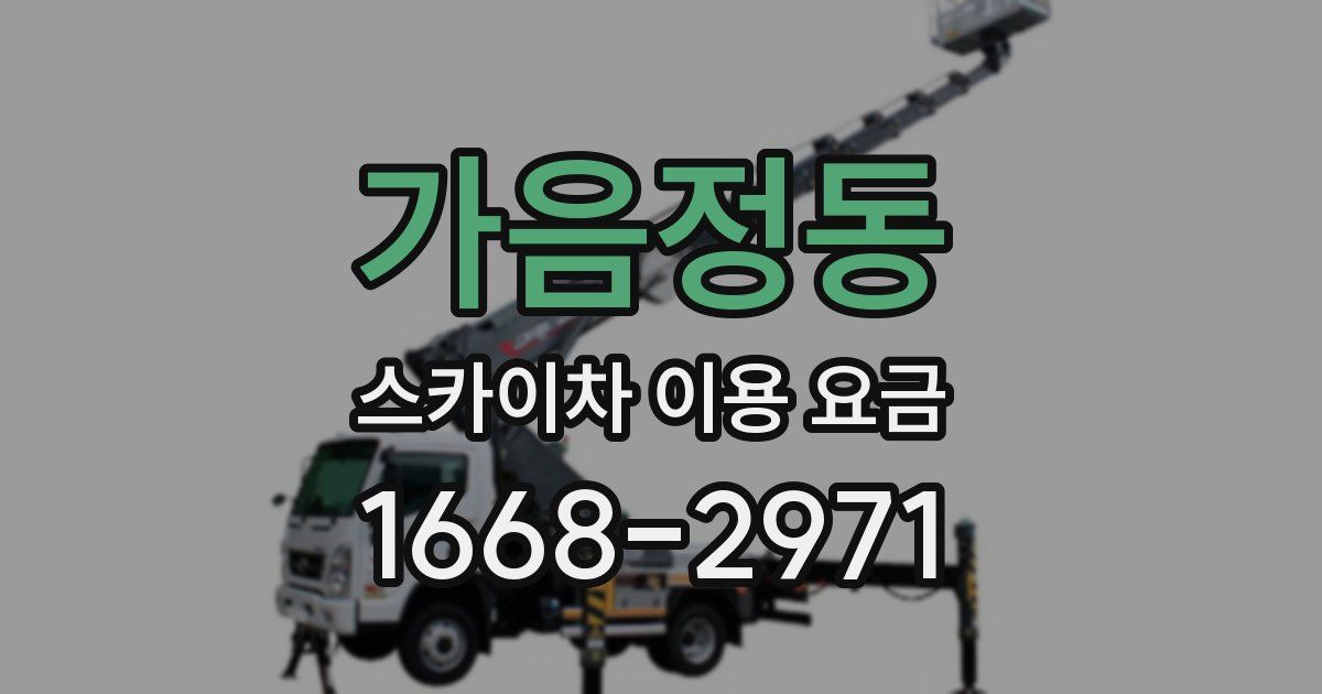가음정동 스카이차 이용 요금