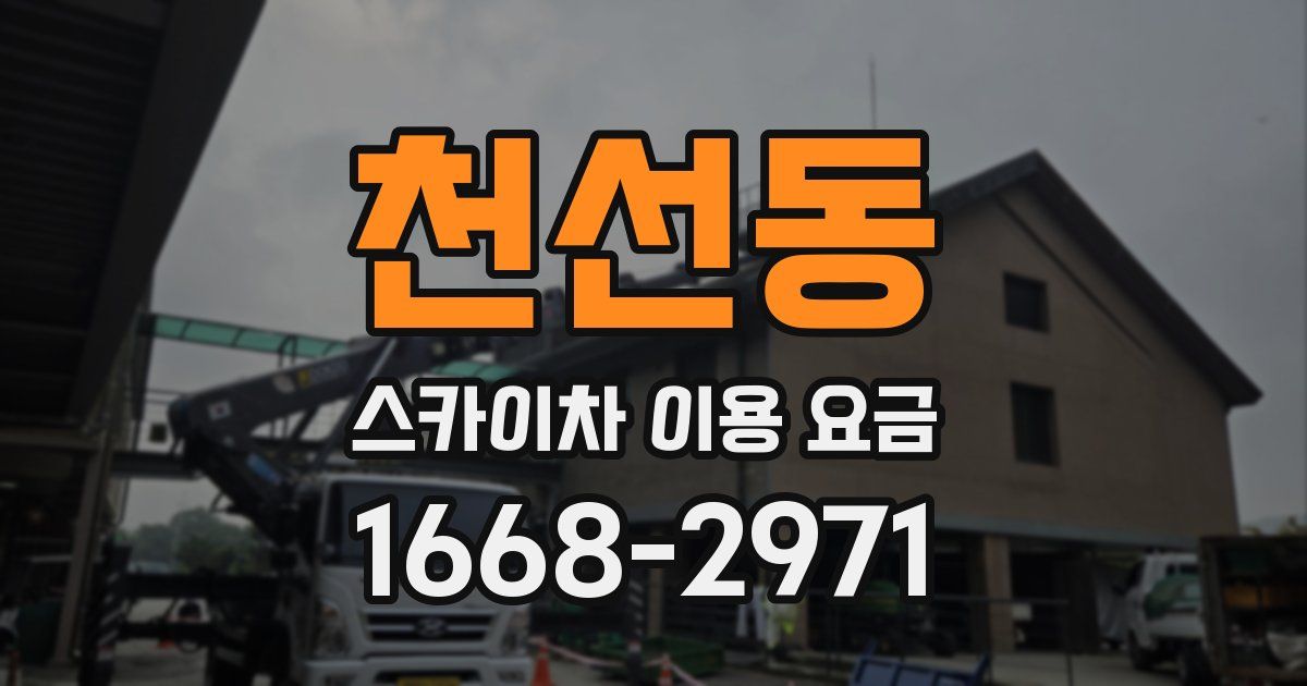 천선동 스카이차 이용 요금