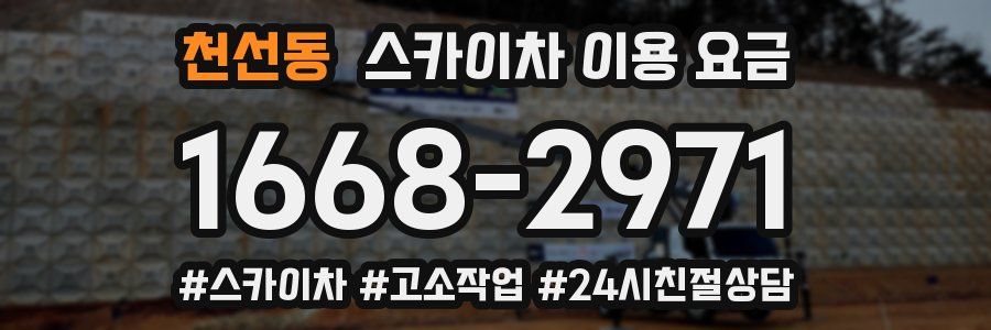 천선동 스카이차 이용 요금
