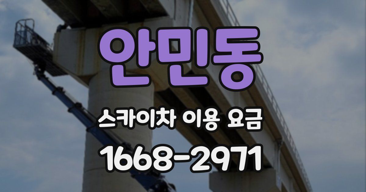 안민동 스카이차 이용 요금