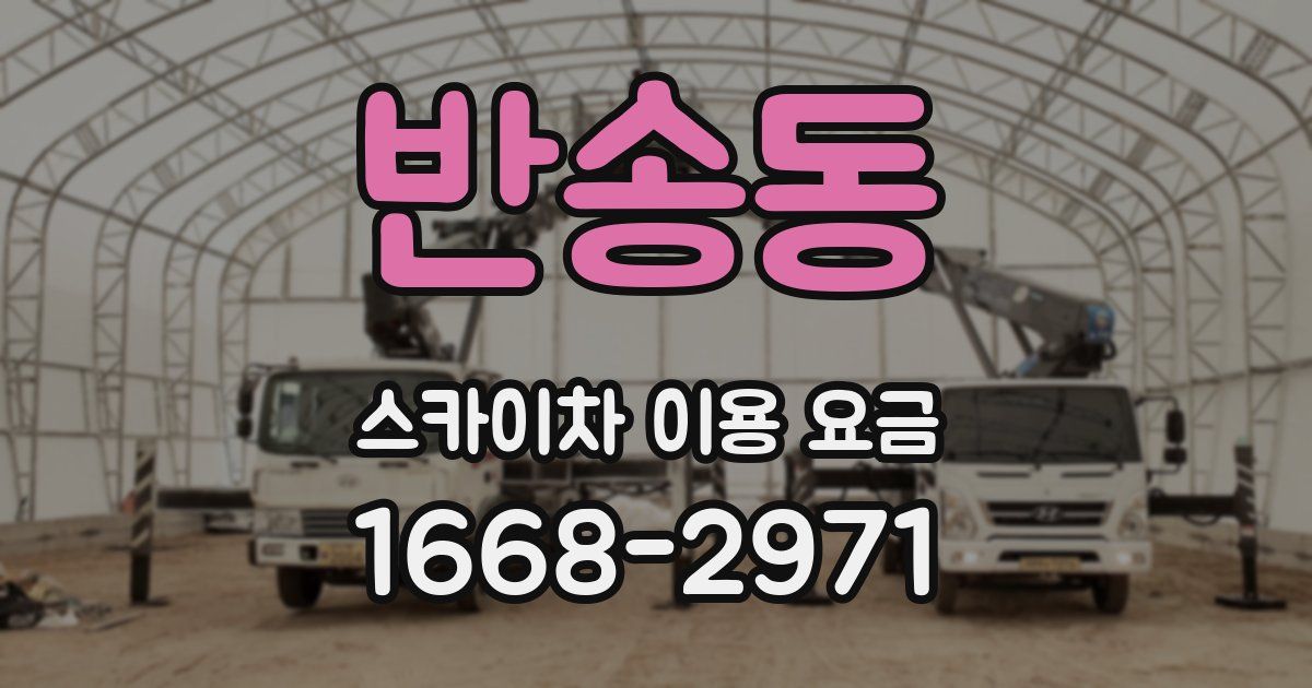 반송동 스카이차 이용 요금