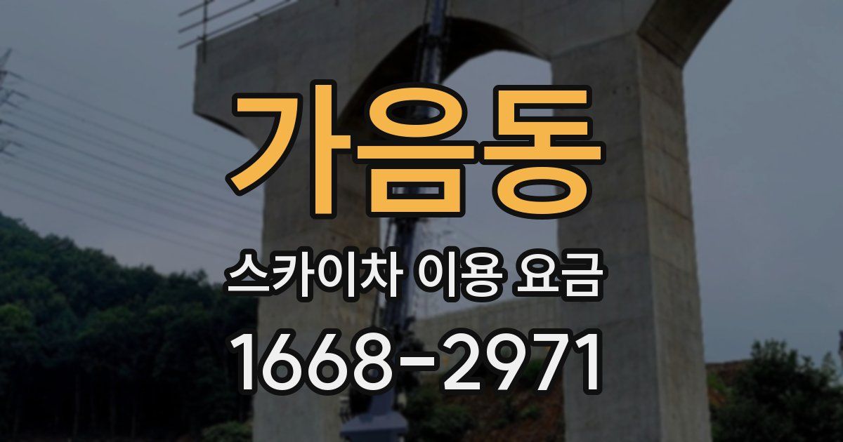 가음동 스카이차 이용 요금