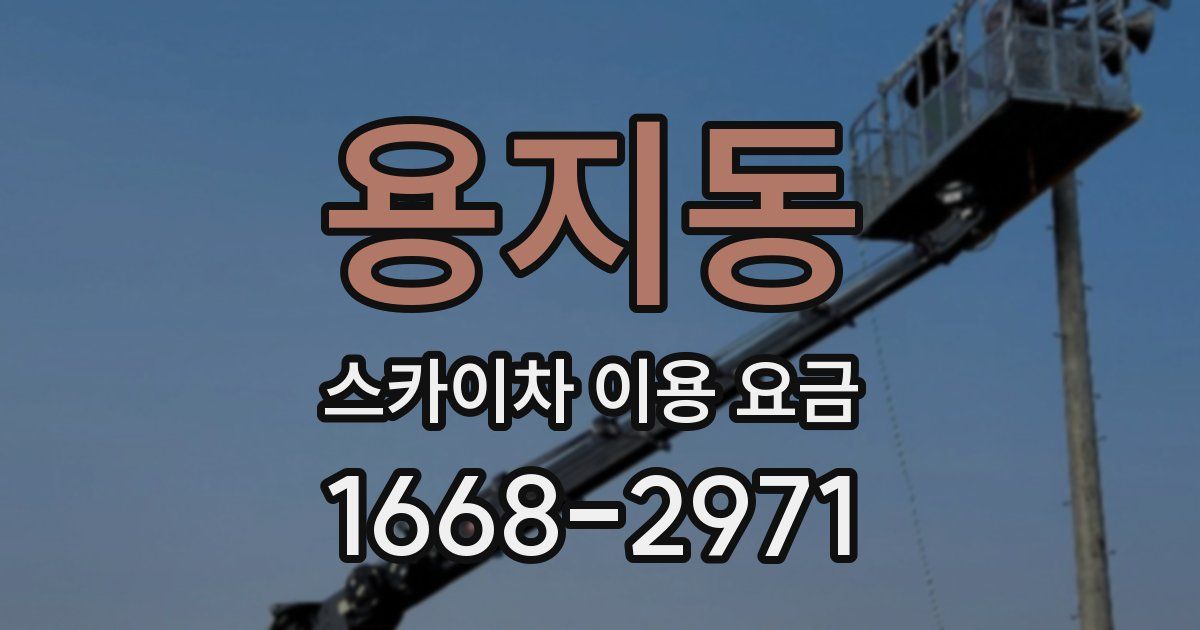 용지동 스카이차 이용 요금