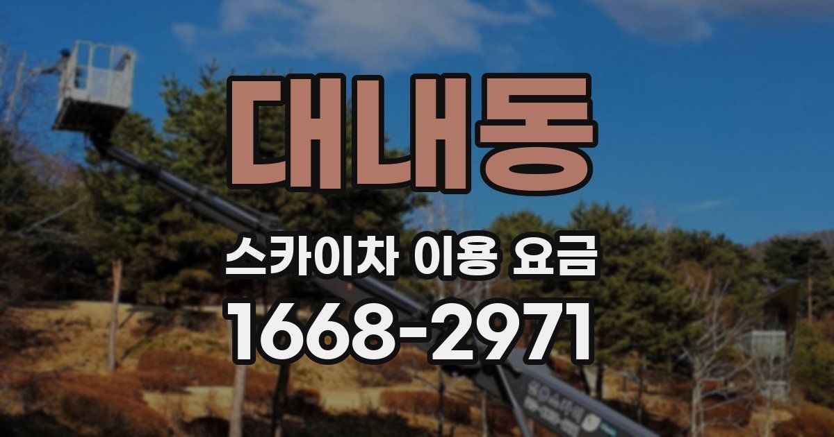 대내동 스카이차 이용 요금