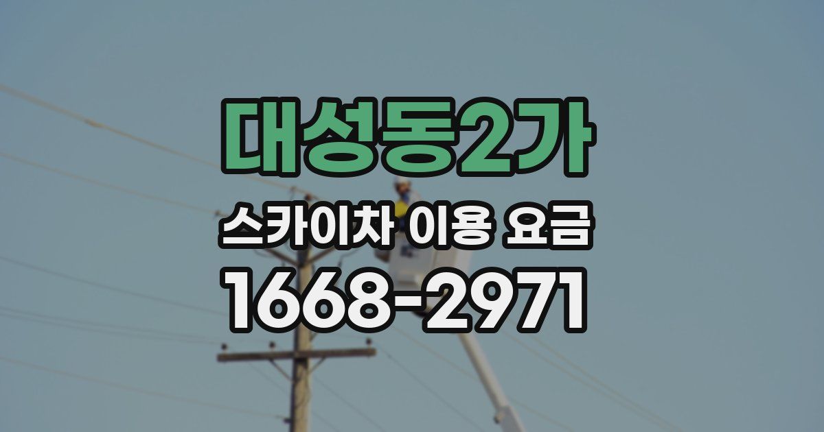 대성동2가 스카이차 이용 요금