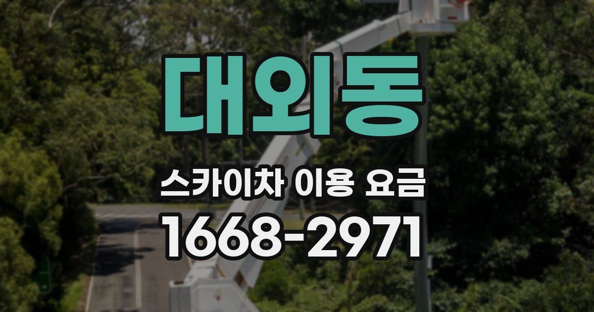 대외동 스카이차 이용 요금