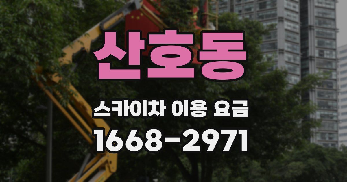 산호동 스카이차 이용 요금