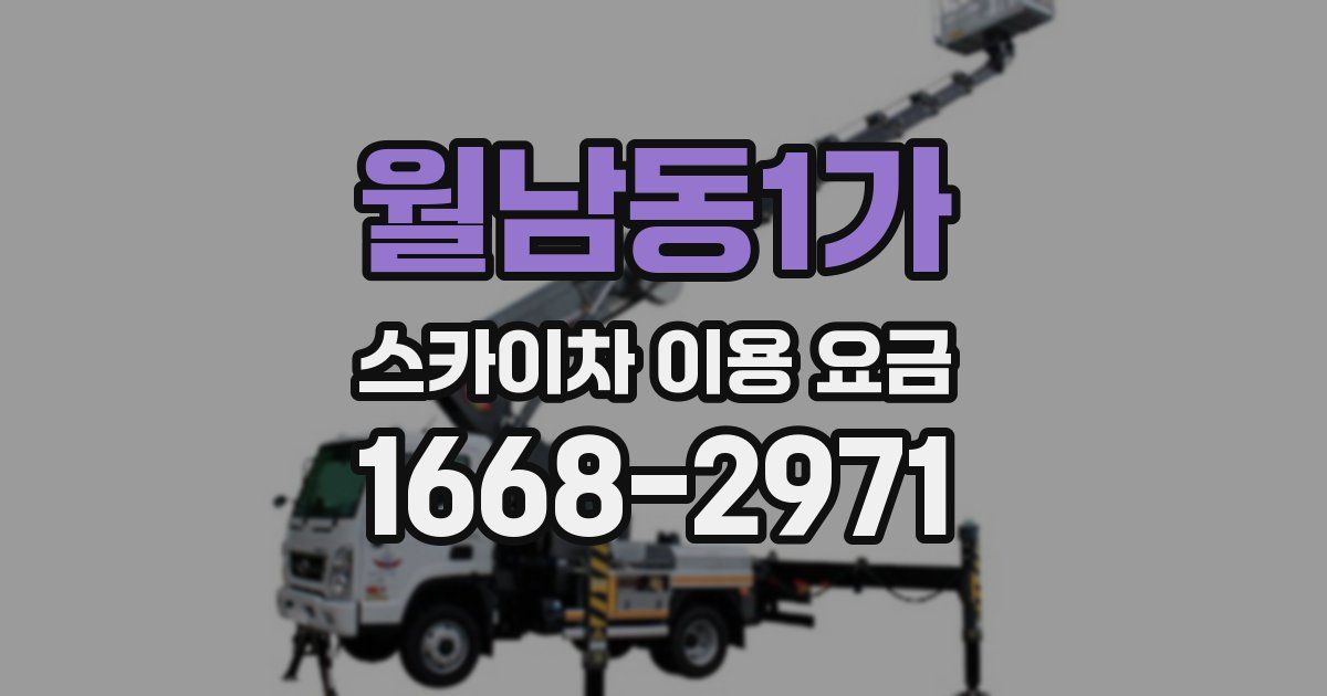 월남동1가 스카이차 이용 요금