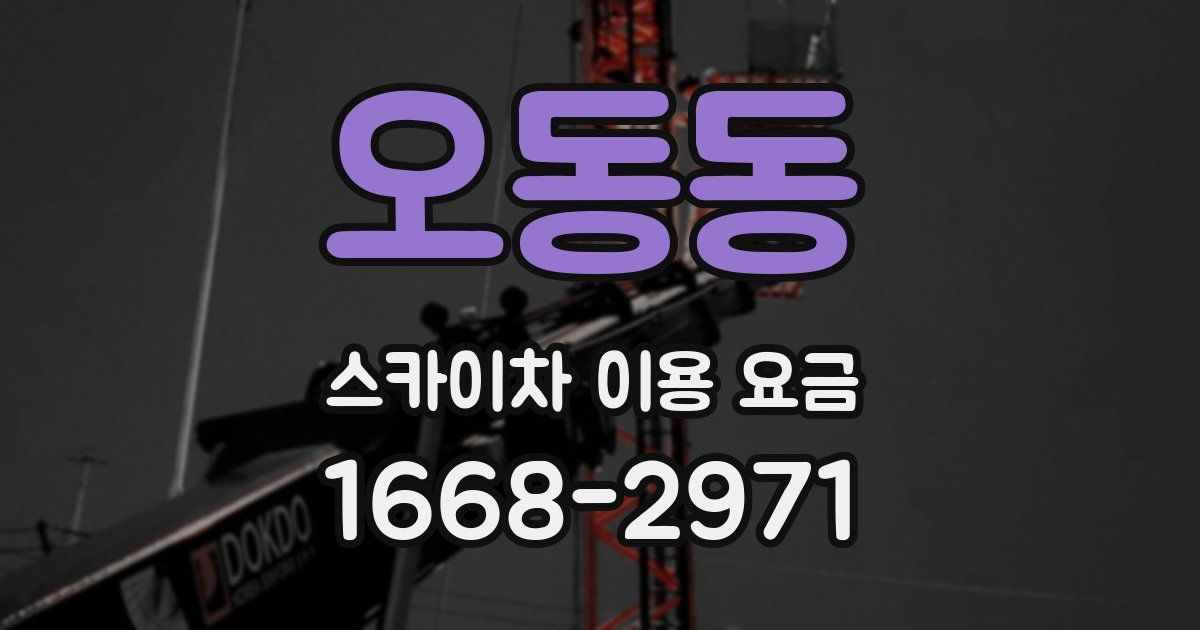 오동동 스카이차 이용 요금