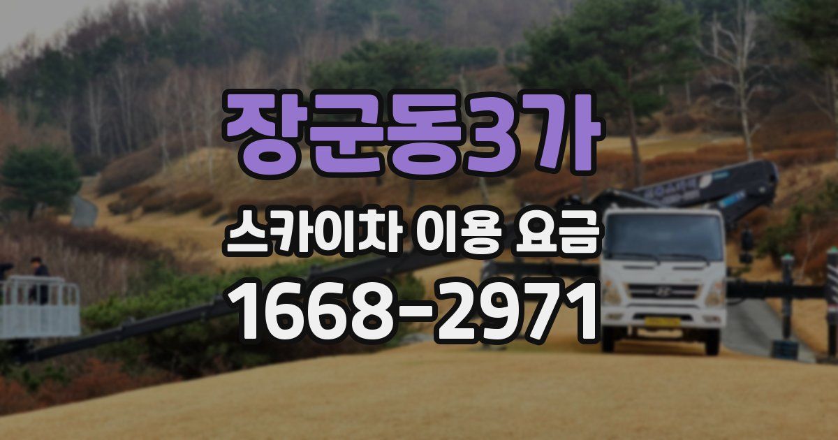 장군동3가 스카이차 이용 요금