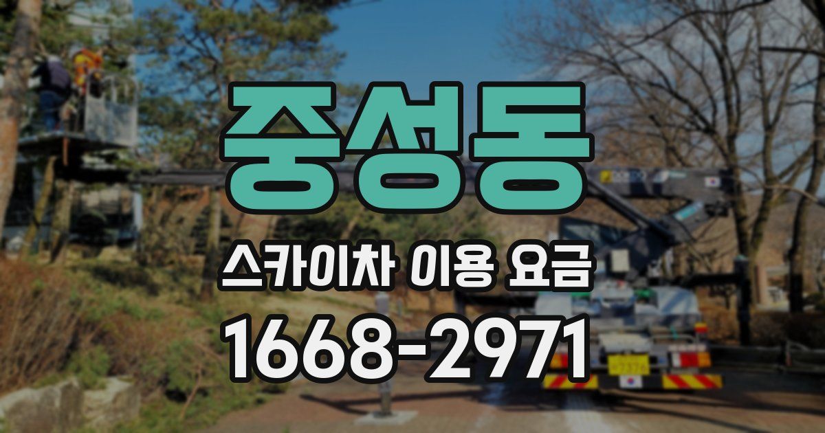 중성동 스카이차 이용 요금