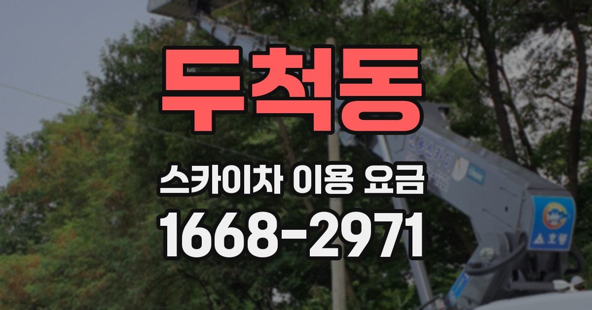 두척동 스카이차 이용 요금