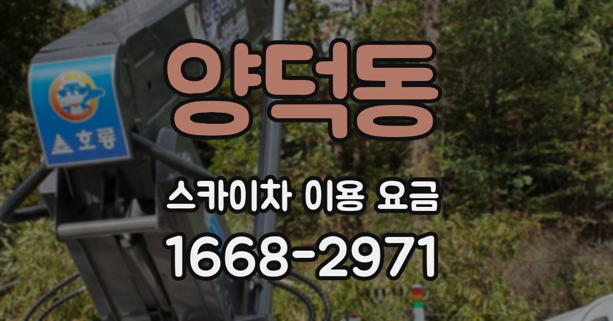 양덕동 스카이차 이용 요금