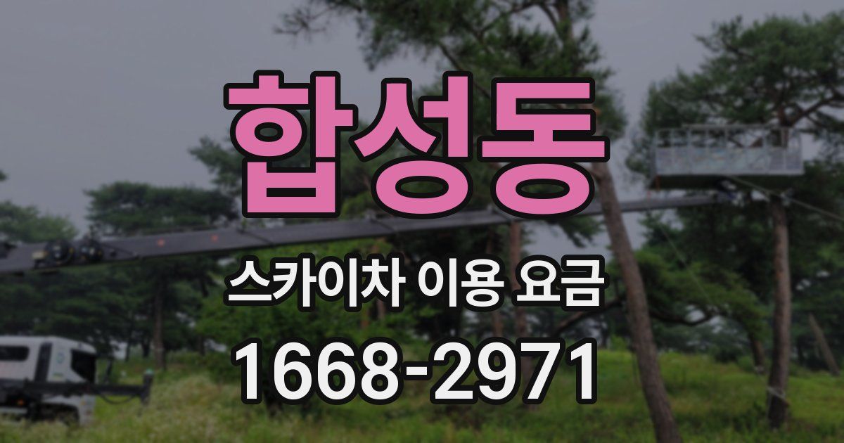 합성동 스카이차 이용 요금
