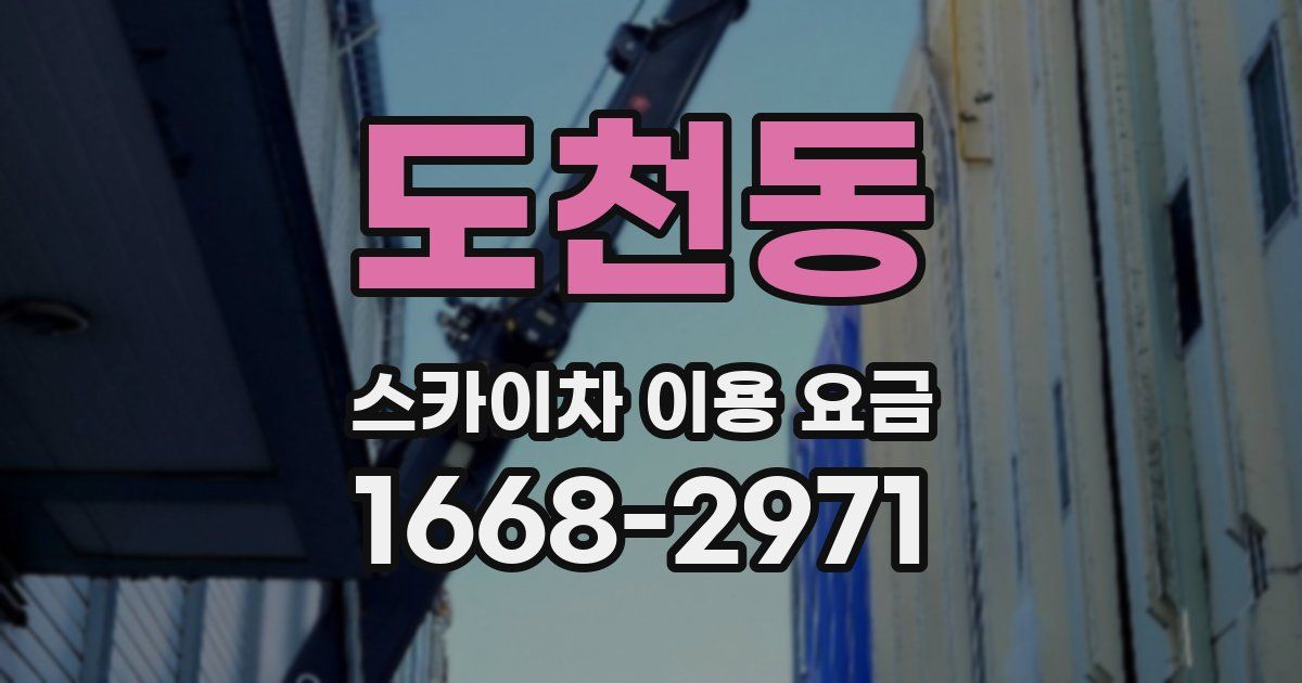 도천동 스카이차 이용 요금