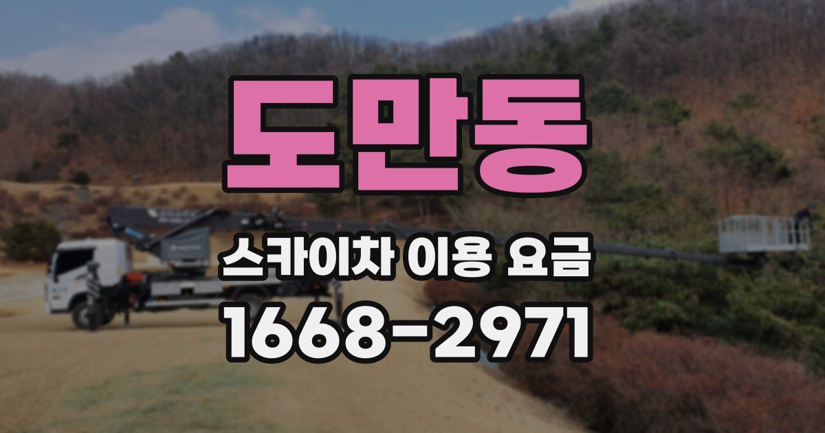 도만동 스카이차 이용 요금