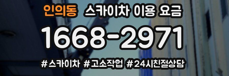 인의동 스카이차 이용 요금