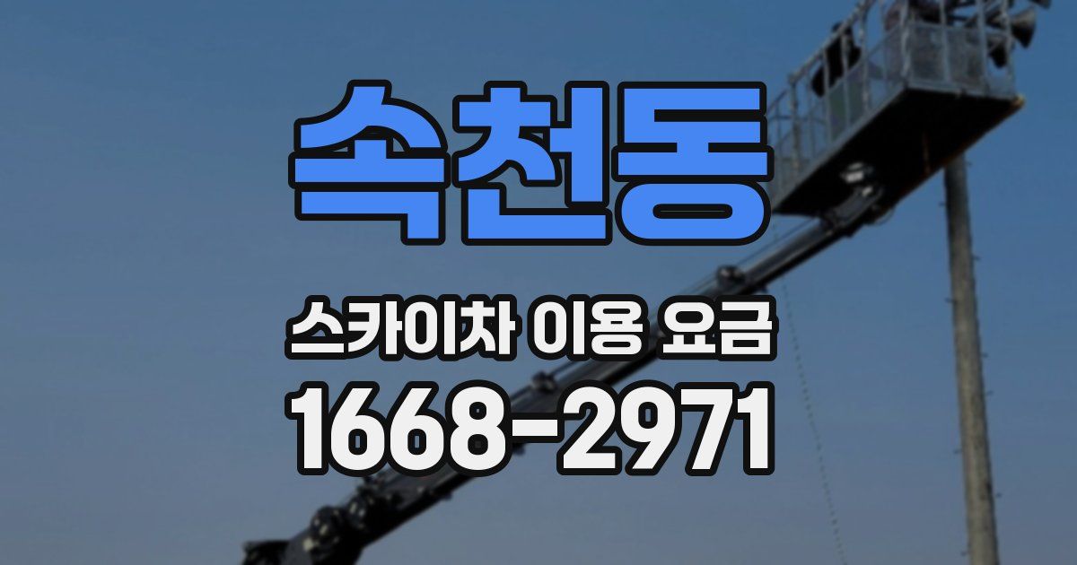 속천동 스카이차 이용 요금