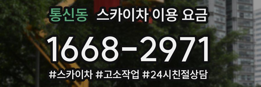 통신동 스카이차 이용 요금