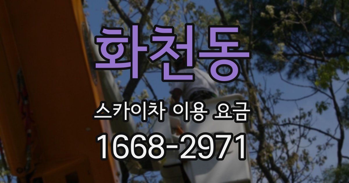 화천동 스카이차 이용 요금