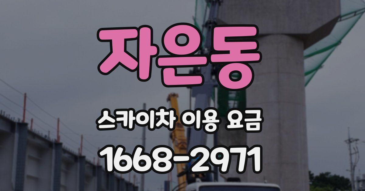 자은동 스카이차 이용 요금
